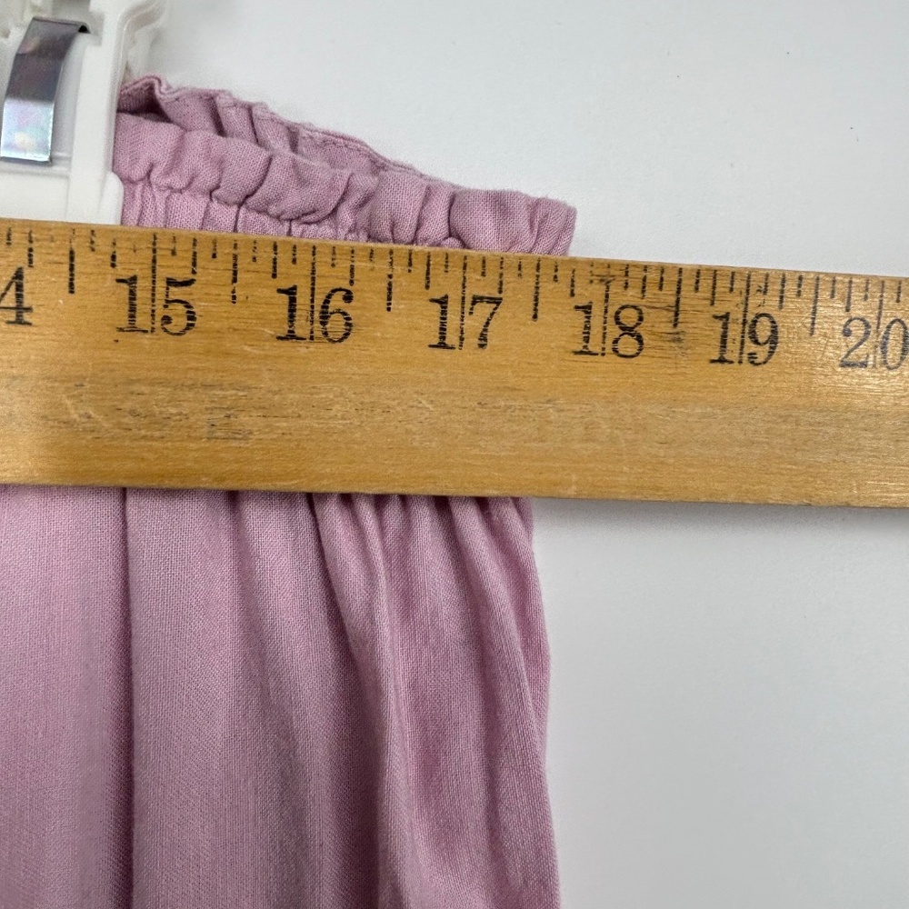 Loft Beach Womens XL Halter Strap Midi Dress Orchid Pink Eyelet Embroidered Trim - Picture 9 of 10